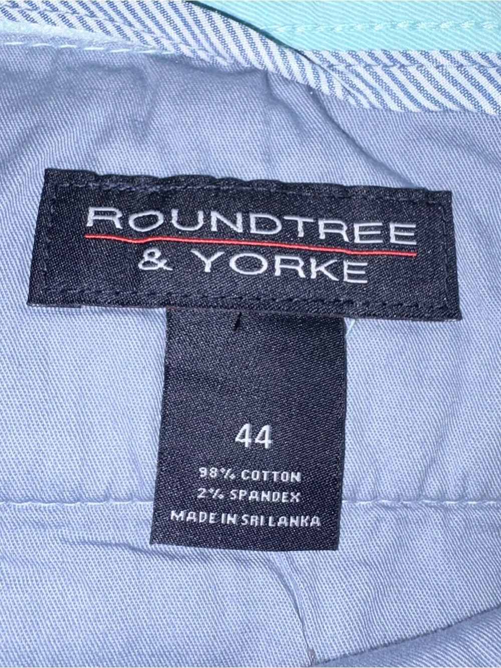 Roundtree & Yorke Mens Big & Tall Shorts 44 Frosted Blue Classic Fit NWT